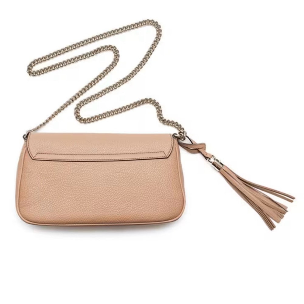 Gucci Beige Leather Chain Crossbody with Tassel - Picture 2 of 9